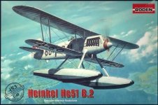 Roden 453 Heinkel He 51 B-1 floatplane fighter 1/48
