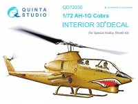 Quinta Studio QD72030 Ah-1G 3D-Printed & coloured Interior on decal paper (Special Hobby/Revell) 1/72