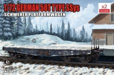 T-Model TK7304 German 50T Type Ssys Schwerer Platformwagon 1/72