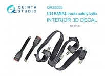 Quinta Studio QR35005 Kamaz trucks safety belts 3D-Printed & coloured on decal paper (all kits) 1/35