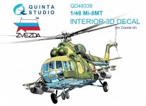 Quinta Studio QD48339 Mi-8MT 3D-Printed & coloured Interior on decal paper (Zvezda) 1/48