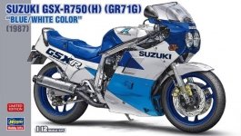 Hasegawa 21746 Suzuki GSX-R750 (H) (GR71G) Blue/White Color (1987) 1/12