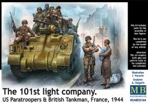Master Box 35164 The 101th light company US Paratroopers British Tankman France, 1944