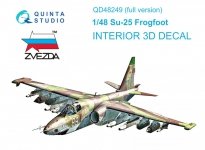 Quinta Studio QD48249 Su-25 3D-Printed & coloured Interior on decal paper (Zvezda) 1/48