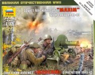 Zvezda 6104 SOVIET MACHINEGUN MAXIM WITH CREW 1941-43 (1:72)