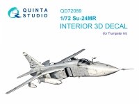 Quinta Studio QD72089 Su-24MR 3D-Printed & coloured Interior on decal paper (Trumpeter) 1/72