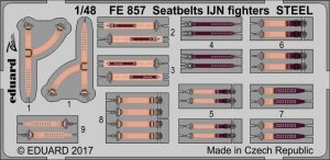 Eduard FE857 Seatbelts IJN fighters STEEL 1/48