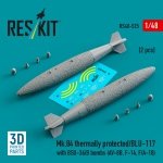 RESKIT RS48-0525 Mk.84 thermally protected/BLU-117 with BSU-36/B bombs (2 pcs) (3D Printed) 1/48