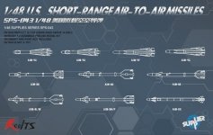 Meng Model SPS-043 U.S. Short-Range Air-to-Air Missiles 1/48