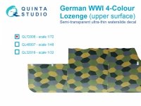 Quinta Studio QL72006 German WWI 4-Colour Lozenge (upper surface) 1/72