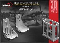 RESArm 48-04040 LAGG-3/LA-5/LA-7 pilot's seat (3D resin printing) 1/48