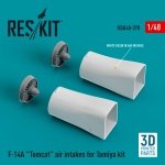 RESKIT RSU48-0378 F-14A Tomcat air intakes for Tamiya kit (3D Printed) 1/48