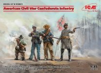 ICM 35021 American Civil War Confederate Infantry 1/35
