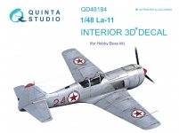 Quinta Studio QD48184 La-11 3D-Printed & coloured Interior on decal paper (HobbyBoss) 1/48