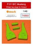 Omask 74860 P-51 B/C Mustang wheel bay plugs (for Eduard) 1/48