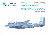 Quinta Studio QDS32127 A-26B 3D-Printed & coloured Interior on decal paper (Hobby Boss) (small version) 1/32
