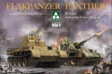 Takom 2105 Flakpanzer Panther Coelian with 37mm Flakzwilling 341 & 20mm flakvierling mg151/20 2 in 1 1:35