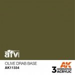 AK Interactive AK11334 Olive Drab Base 17ml