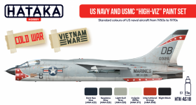 Hataka HTK-AS18 US Navy and USMC „high-viz” Paint Set (6x17ml)