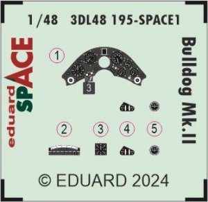 Eduard 3DL48195 Bulldog Mk. II SPACE AIRFIX 1/48