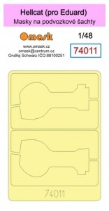Omask 74011 Hellcat (for Eduard) wheelbay yellow masking tape 1/48