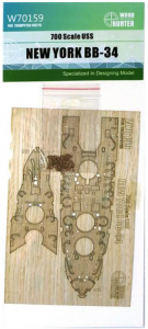 Wood Hunter W70159 USS New York BB-34 (Trumpeter 06711) 1/700