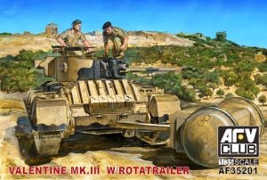 AFV Club 35201 Valentine Mk.III w/Rotatrailer (1:35)