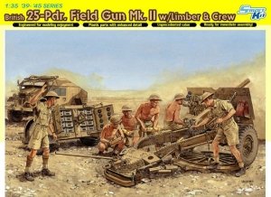 Dragon 6675 British 25 Pdr. Field Gun Mk.II w/Limber and Crew (1:35)