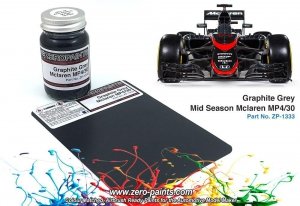 Zero Paints ZP-1333 Mclaren MP4/30 Graphite Grey Mid Season Paint 60ml (Ebbro)