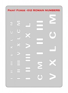 Paint Forge PFST012L STENCIL - ROMAN LETTERS