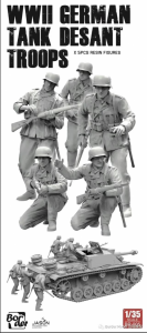 Border Model BR-005 WWII German Tank Desant Troops resin figures 5 Pcs. 1/35