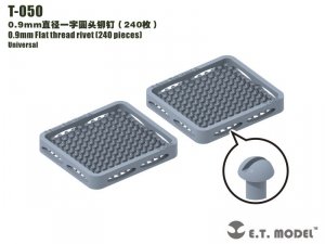 E.T. Model T-050 0.9mm Flat thread rivet (240 pieces) ( nity )