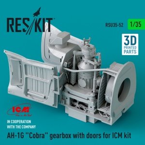 RESKIT RSU35-0052 AH-1G Cobra gearbox with doors for ICM kit (3D Printed) 1/35