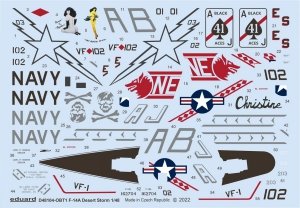 Eduard D48104 F-14A Desert Storm TAMIYA 1/48