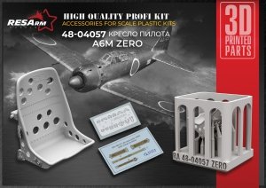 RESArm 48-04057 A6M ZERO - pilot seat (3D resin printing) 1/48