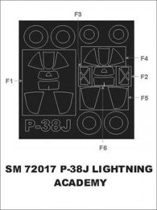 Montex SM72017 P-38J ACADEMY