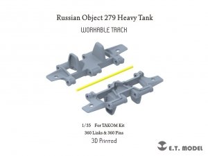 E.T. Model P35-056 Russian Object279 Heavy Tank Workable Track (3D Printed) 1/35
