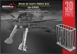 RESArm 48-07001 Messerschmitt BF 109 G/K/F - Landing gear (3D resin printing) 1/48