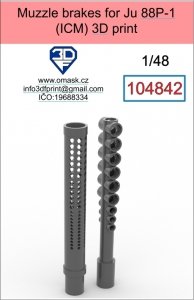 Omask 104842 Muzzle brakes for Ju88 P-1 1/48