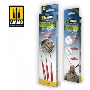 AMMO of Mig Jimenez 7608 Marta Kolinsky for Combat Brush Set