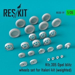 RESKIT RS35-0019 KFZ.305 OPEL BLITZ WHEELS SET FOR ITALERI KIT (WEIGHTED) 1/35