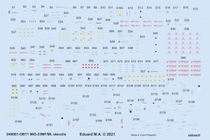 Eduard D48081 MiG-23MF/ML stencils TRUMPETER 1/48 
