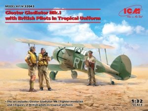 ICM 32043 Gloster Gladiator Mk.I with British Pilots 1/32