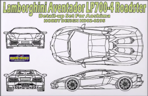 Hobby Design HD02-0295 Lamborghini Aventador LP700-4 Roadster Detail Set for Aoshima 1/24