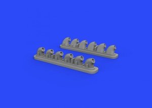 Eduard 632135 P-40E exhaust stacks 1/32 HASEGAWA