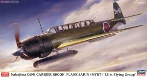 Hasegawa 07421 Nakajima C6N1 Carrier-based Reconnaissance Aircraft Saiun 121 Flying Group