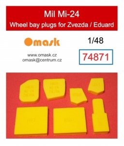 Omask 74871 Mil Mi-24 wheel bay plugs (for Zvezda/Eduard) 1/48