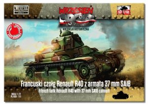 First to Fight PL111 Francuski Czołg Renault R40 z Armatą 37 mm SA18 1/72