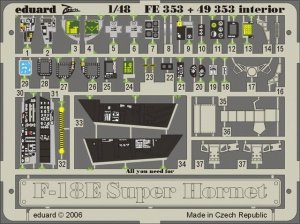 Eduard FE353 F-18E interior 1/48 Hasegawa