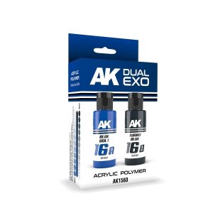 AK Interactive AK1560 DUAL EXO SET 16 – 16A BLUE BOLT & 16B TURBO BLUE